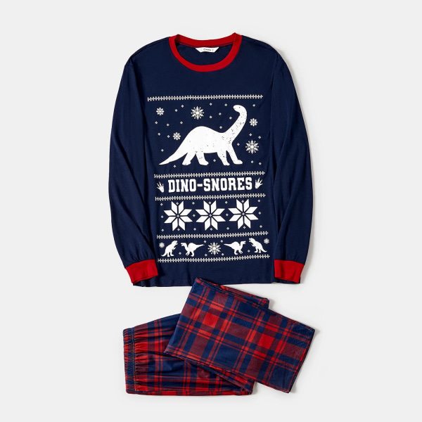 Matchande pyjamasset för julsnöflingor och print (flammsäker) Blue Baby9-12M