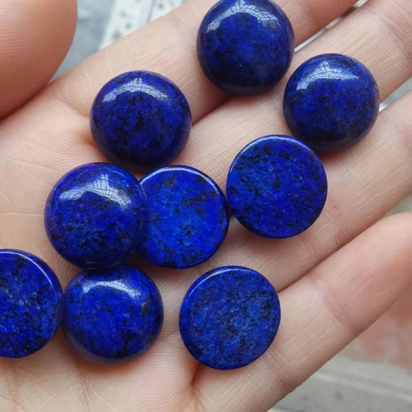 100 STK Bra kvalitet 8MM blandade naturstenspärlor runda cabochon för smycketillverkning Ring Tillbehör grossist gratis frakt lapis lazuli color