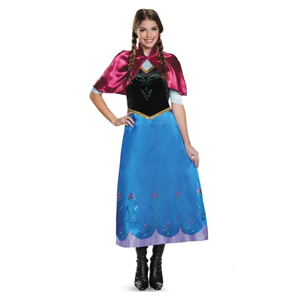 Vuxen Anna Elsa Klänning Aladdins Gudinna Jasmine Cosplay Dräkt Barnklänningar För tjejer Fest Prinsessa Klänning För Toddler DREss ON L