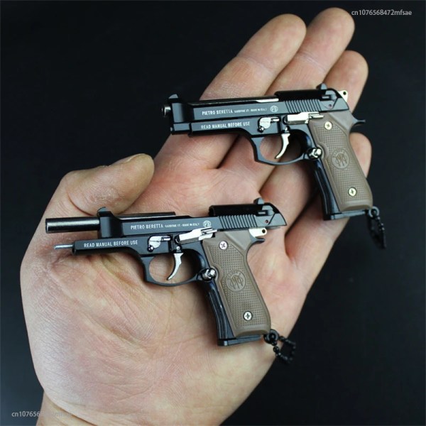 1:3 Metal Pistol Toy Gun Miniatyrmodell Beretta 92F Nyckelring Högkvalitativ kollektion Leksak Födelsedagspresenter 4