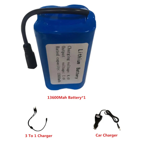 2011-5 V007 C18 H18 T188 T888 FX88 V18 D16B D18B Och annan modell RC Bait Båt Reservdelar 7,4V 6800/13600MAH Batteri/Billaddare 13600MAH 2B