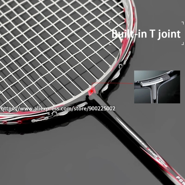 67-69g Ultralätt professionell kolbadmintonracket Raquette 7u Racket Z Speed ​​Force Padel Red