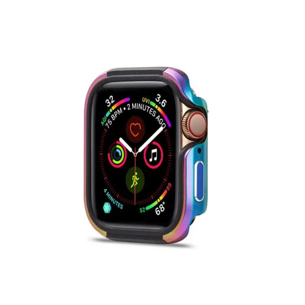 Nytt case i aluminiumlegering för Apple Watch 7 45 mm 41 mm 44 mm 40 mm case för iwatch series 7 6 5 4 SE case i aluminium +TPU case Colourful For 44mm