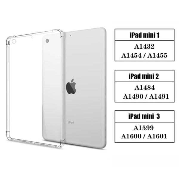 För Apple iPad Air Mini Pro 1 2 3 4 5 6 7 8 9 10 7,9 8,3 9,7 10,2 10,9 11 12,9 2022 2021 Flexibelt TPU mjukt case iPad Mini 1 2 3
