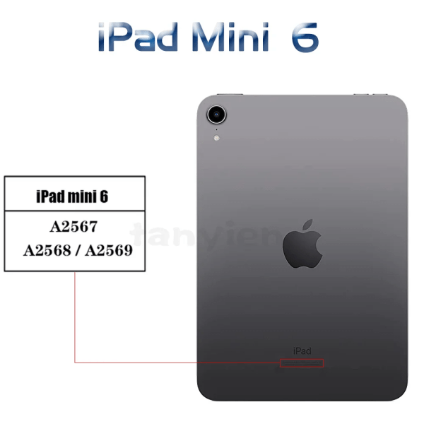 Case för Apple iPad Mini 1 2 3 4 5 6 7.9 8.3 2013 2014 2015 3:e 4:e 5:e generationen Stötsäker mjukt silikonsvart skal iPad Mini 6