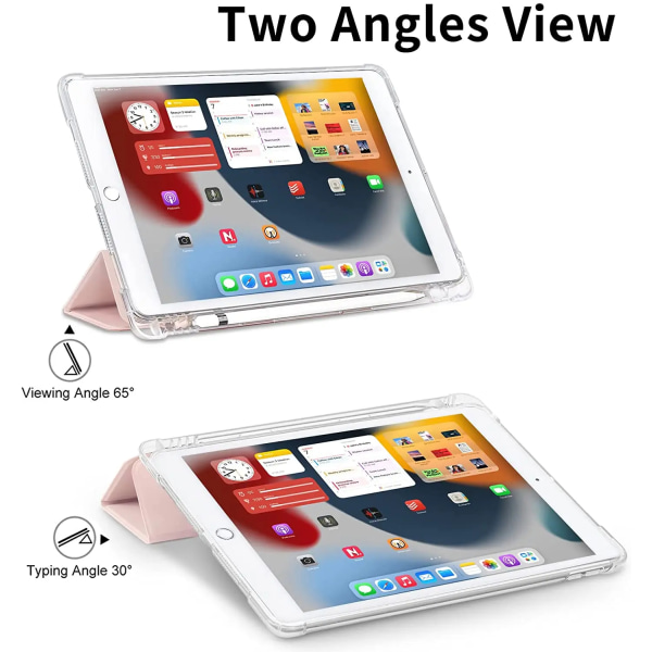 Med pennhållare Case För NY iPad 10,2'' 2021 8:e 7:e 9:e generationen A2197 A2200 A2198 2020 Slim Funda Case Wake Smart Cover 2018 iPad Pro11 2 PCS Glass