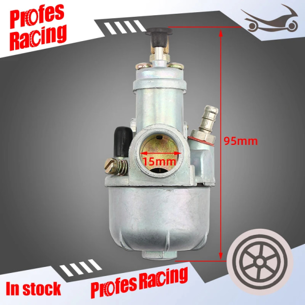 Puch 15 mm förgasare Moped Bing Style Carb FOR Stock Maxi Sport Luxe Newport Cobra Carburetor Engines E50