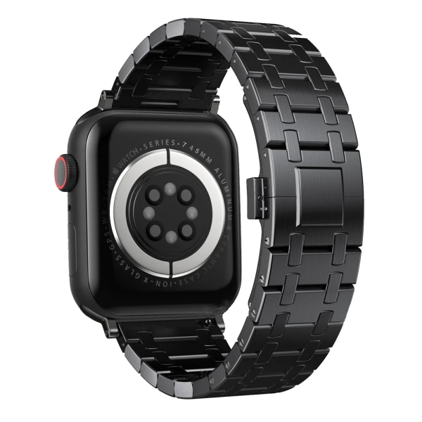 Metallrem För Apple Watch 8 7 49mm 45mm 41mm 6 5 4 SE 44mm 40mm Rostfritt stål Smart Watch Armband För iwatch 3 42mm 38mm Black For 38mm 40mm 41mm