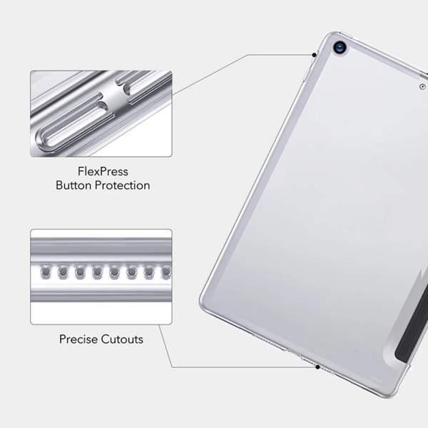 För 2021 iPad 10.2 Case 7/8/9:e generationens cover för 2018 9,7 5/6:e Air 1/2/3 10,5 Mini 4 5 6 Pro 11 Air 4/5 10,9 10:e grund iPad Pro 10.5 Black glass