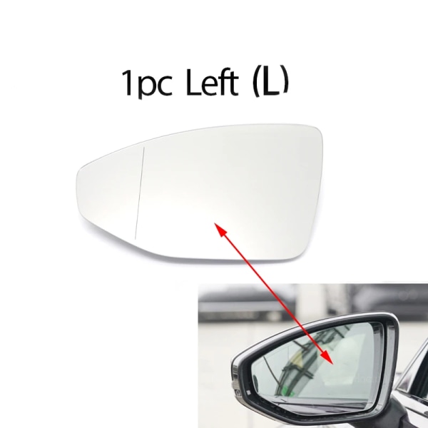 Uppvärmning Sidospegel Glas Linsdörr Wing Bakspegelglas för Audi A6 S6 RS6 C8 4K A7 S7 RS7 4K8 A8 A8L S8 S8L RS8 D5 1pc Left