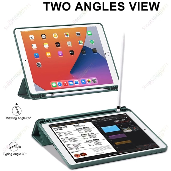 Med case för iPad 6:e/5:e generationen för iPad 9.7 (2018/2017) iPad Air 2 9.7 iPad 10:e 10.9 iPad 7:e 8:e 9:e 10,2 Lavender purple Pro 11 2020 2021