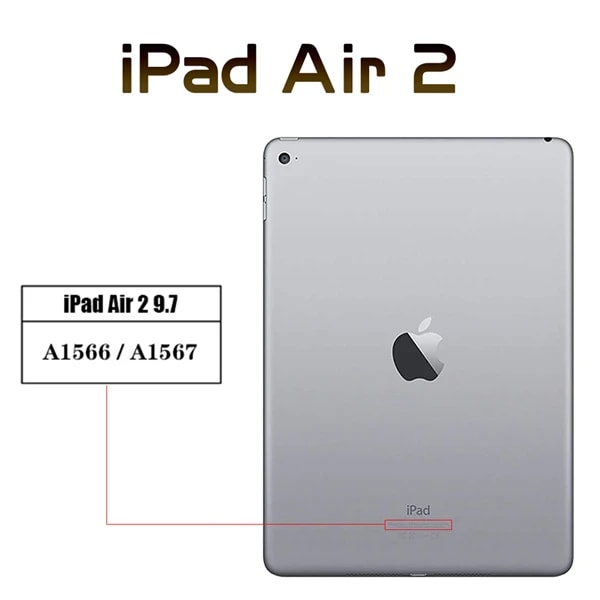 Case för Apple iPad Air Mini 1 2 3 4 5 6 7,9 9,7 10,5 10,9 3:e 4:e 5:e generationen Stötsäker mjukt silikonsvart skal iPad Air 2