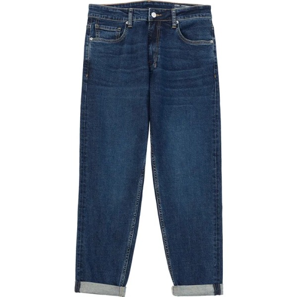 2023 Höstvinter Nya bekväma avsmalnande jeans Män Rejäla ankellånga jeansbyxor Plus Size Märkeskläder SK13081 Blue 28
