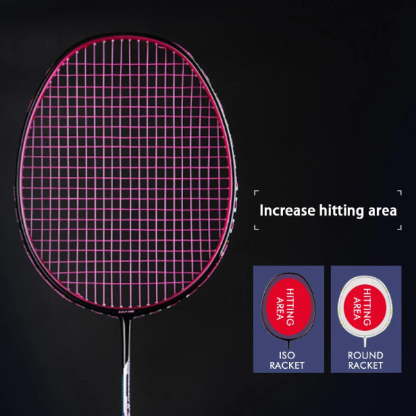 Ultralätt 8U 62-65G Full T800 Kolfiber Sting Badmintonracket med strängväskor Professionell racket Padel Max 30lbs Sport green