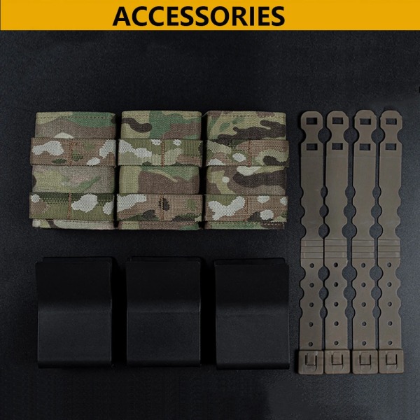 5,56 Triple Mag Pouch Tactical Double Magazine Bag för Molle System hölsterhållare Jakt Military M4 Airsoft Tillbehör MG-F-14 CB