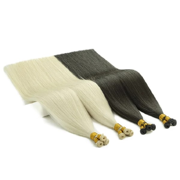 Genius Weft Real Human Hair Extensions Dubbla Drawn Human Hair Bundles 50G raka osynliga hårförlängningar för kvinnor 1001 22inches