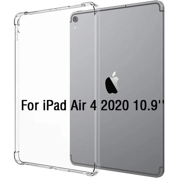 Stötsäker Coque För iPad Air 4 10.9 Air 3 Pro 10.5 iPad 2018 2017 9.7 mini 12345 iPad 10.2 2019 2020 Case TPU Anti-Drop Cover iP Air 4 10.9