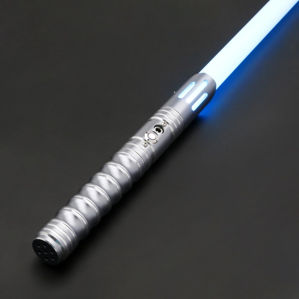 RGB Lightssaber Metal Hilt 12 färgskiftande och ljudfonter FOC Lock Up Light Sabre Cosplay Toys Blaster Laser Swords TSK-E09grays Super RGB