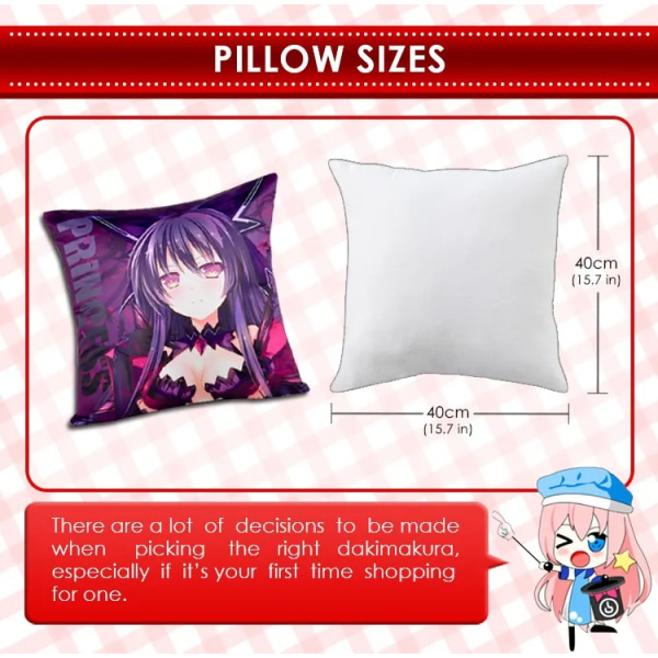 Hobby Express Dakimakura Square Japanese Case Shiro No Game No Life Anime SPC9 40 cm x 40 cm Japanese Textile