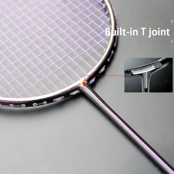 100 % kolfiber badmintonracket Ultralätt 5U 77G G4 Professionell racketpåsar 22-32LBS Speed ​​Sports För vuxna Blue String
