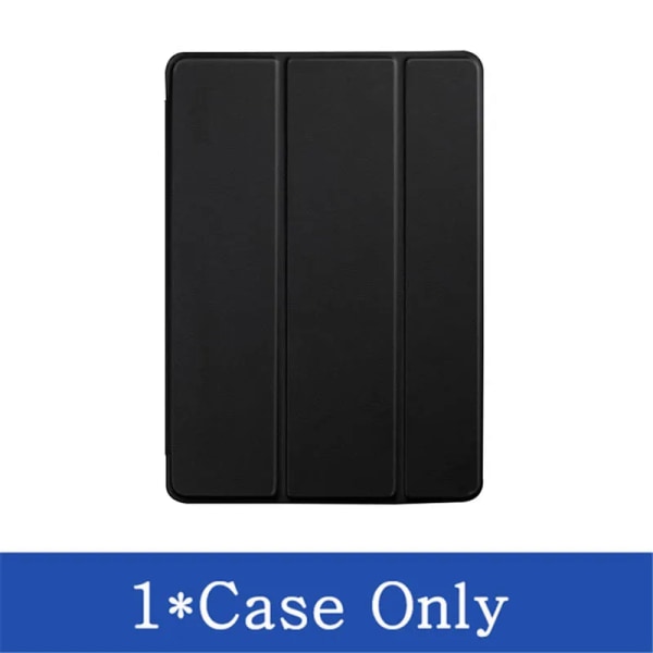 Case för Apple iPad Air 5 2022 10,9 Air5 A2588 A2589 A2591 5:e generationens Trifold Stativ Magnetisk Smart Cover + Härdat glas iPad Air 5 2022 Pure Black