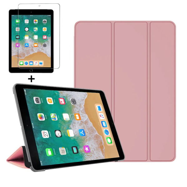 För iPad 9,7 tum 2017 2018 5:e 6:e Gen A1822 A1823 A1893 A1954 Fodral för ipad Air 1/ 2 Case För ipad 6/5 2013 2014 års case iPad 5th 9.7 2017 Rose Gold glass