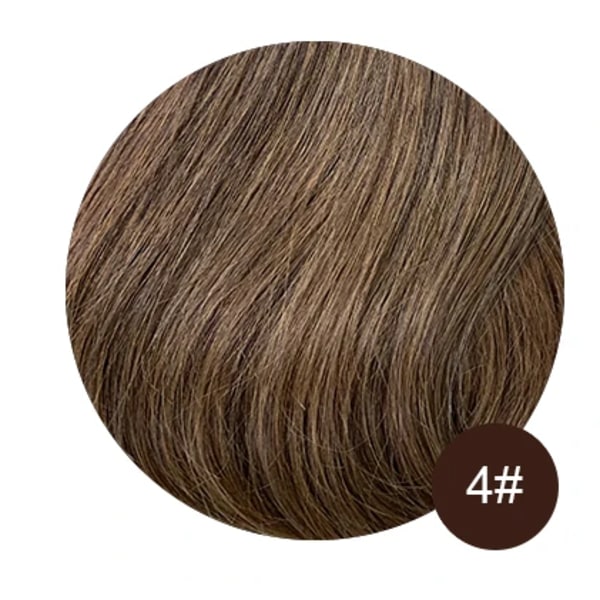 Människohår Topper För Kvinnor Naturligt hår Peruker 12x13cm Clip In Topper Blont raka hårstycken Andas Silk Base Hårperuk 4 25CM (45g)
