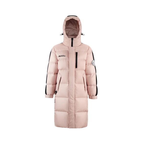 2021 Ny vinter unisex medellång förälder-barn enkel printed dunjacka Smoke Pink 1454 L170