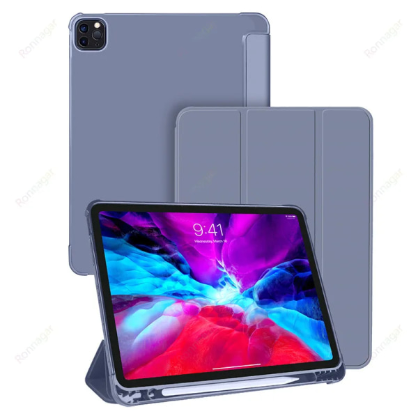 Funda case för nya iPad Pro 11 case (4:e/3:e/2:a) med pennhållare för iPad Air5 4 10.9 7:e 8:e 9:e 10,2 iPad Mini 6 case Dark Blue Ipad pro 11 2018