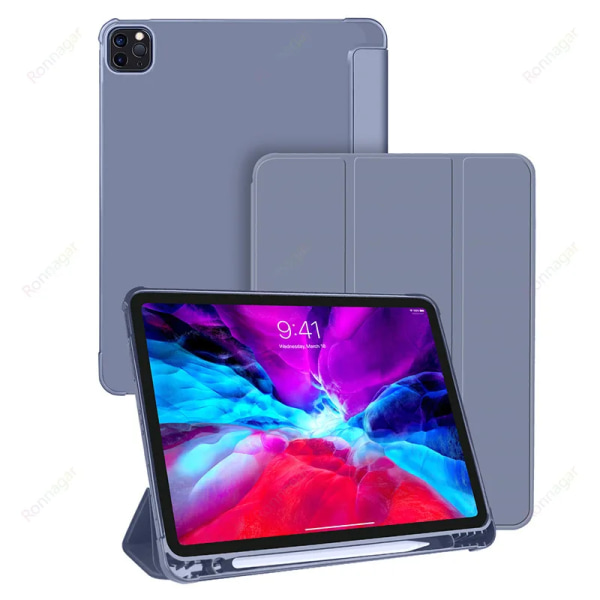 Funda case för nya iPad Pro 11 case (4:e/3:e/2:a) med pennhållare för iPad Air5 4 10.9 7:e 8:e 9:e 10,2 iPad Mini 6 case Light Blue Ipad 10th 10.9 2022