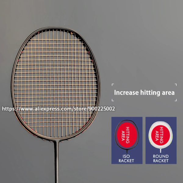 Ultralätt Strung 7U 67g Professionell Carbon Badminton Racket Bag String Lättviktsracket 22-30 lbs Z Speed ​​Force Blue line