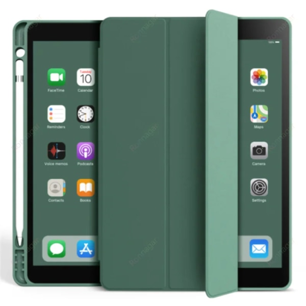 Med pennhållare Funda för iPad 10:e generationen 2022 iPad Air 2 Air 4 iPad Air 5 10.9 3 Case Ipad 10.2 Pro 10.5 9.7 Mini 5 4 2pcs glass not case 2022 2021 2020 Pro11