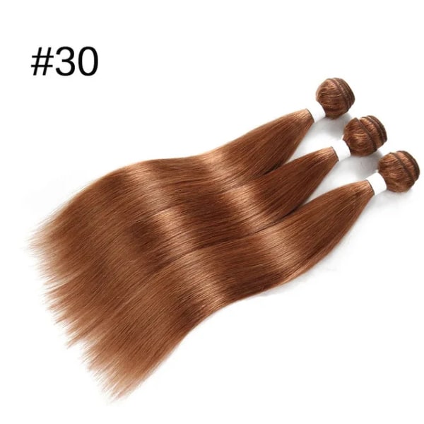 Kvinnors hårbuntar Brazilian Remy Hair Weave #BURG Rakt människohårförlängning 12-26 tum 100 g/st Naturliga hårbuntar 613 18 inches