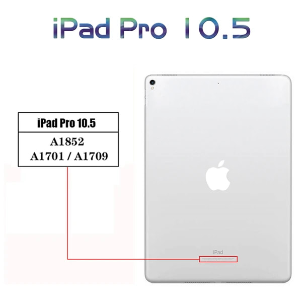Case för Apple iPad Pro 10.5 2017 A1701 A1709 A1852 Stötsäker Funda Soft Silicone Black Shell iPad Pro 10.5 2017