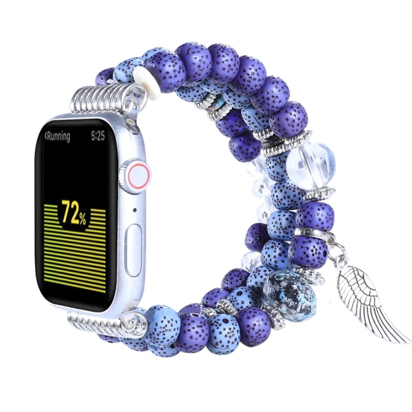 Smycken pärlband för Apple watch Ultra 49mm 8 7 45mm 41mm Dammode smart watch armband För iwatch 6 5 3 SE 40/42/44mm Yellow For 38mm 40mm 41mm