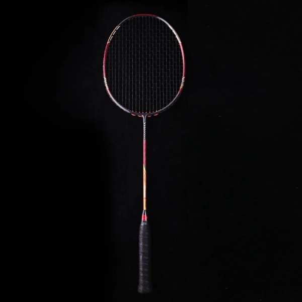 1 ST Professionell 50T stång 100lbs kolfiber badmintonracket uppspänd med väskor Träningsracket Speed ​​Sport för vuxna Black
