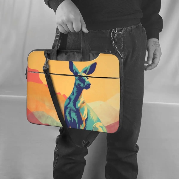 Kangaroo Laptopväska Neo Fauvism Vattentät För Macbook Air Pro HP Huawei Sleeve Case 13 14 15 15.6 Snygg påse As Picture 14inch