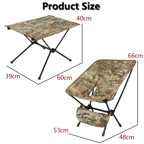 Taktisk utomhuscamping Fiske Fällbar månstol Resor Vandring Picknick Grill Vikbord Militär Jakt Bärbar pall CR-03 CP