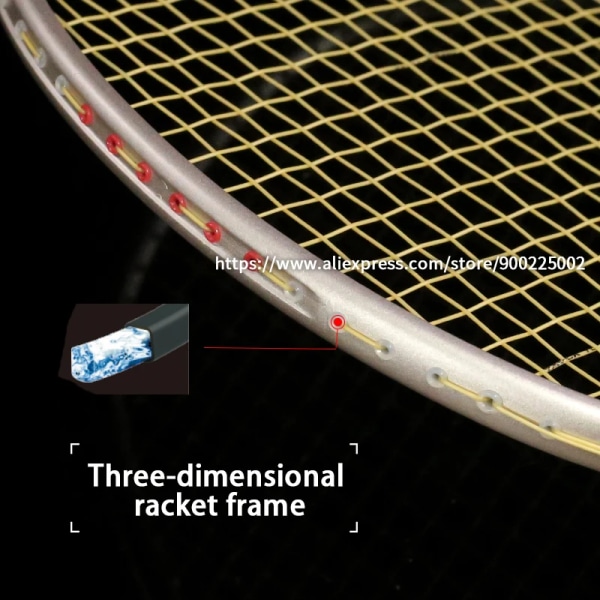 4U ultralätt original badmintonracket i kol med snören Sport Professionell racket Trainnig Racket Z Speed ​​Raqueta Blue