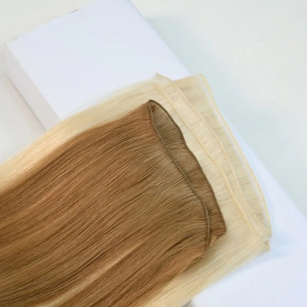 Virgin Hair Rakt Europeiskt Genius Weft Människohår Buntar En donator Dubbeldragen Naturlig Färg Människohår 50G Kvinnohår 1001 20inches