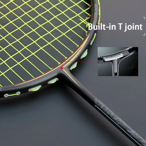 Professionell Super Light 8U 65-68G kolfiber badmintonracket med strängväskor Racquet Z Speed ​​Force Racquet Sport Padel Black