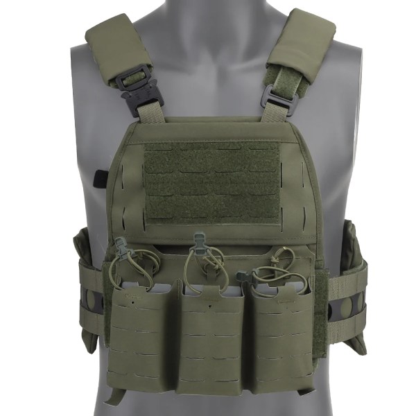 V5 PC Tactical Väst Lättvikt med Triple Magazine Poch Militärgördel PC Vattenväska Bakpanel Jaktväst Tillbehör VE-75 RG