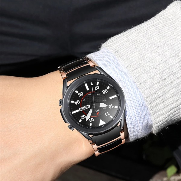 Lyxigt cermetband för Samsung Galaxy watch 6 5 4 40 mm 44 mm 45 mm watch För Watch 4 Classic 47 mm 43 mm 46 mm klockband Gold white Galaxy watch 6 44mm