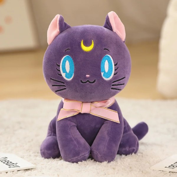 Japan Anime Sailor Moon Plyschleksaker Tsukino Usagi stoppade kattkudde Dockrumsinredning Kawaii leksaker för barn Flickor Födelsedagspresent 40cm Luna Cat