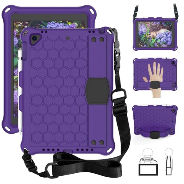 EVA för ipad 6:e generationens case 9,7" A1893 A1954 Cover barn coque för ipad air 2/air/ pro 9,7/för ipad 5:e generationens A1822 A1823 case ipad 5th Gen 2017 Purple