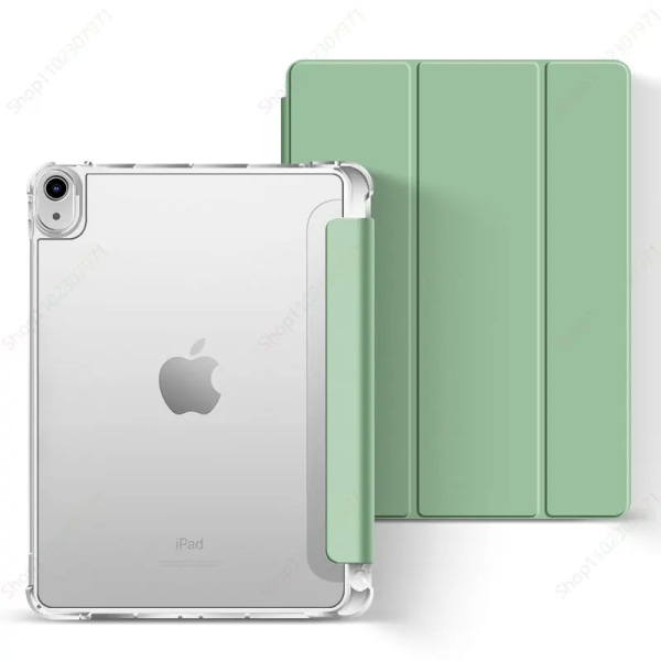 Fodral för iPad 10:e 2022 9:e 2021 8:e 2020 7:e 2019 Generation iPad 10 iPad 9 iPad 8 iPad 7 10,2 tum iPad Air 5 4 Slim TPU cover Light green iPad 7th 10.2