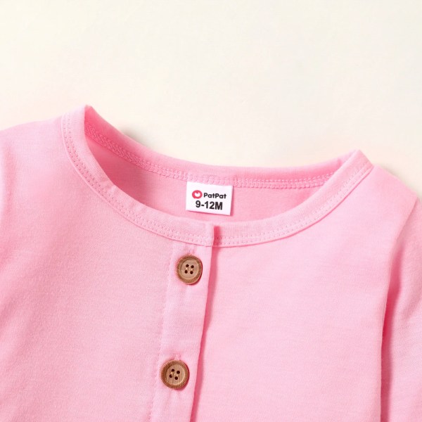 2 st Baby Girl bomull långärmad kofta och print Naia™ Tankklänning Set Pink 18-24Months