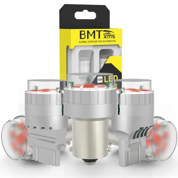 BMTxms Canbus Auto 2st BAY15D BAZ15D BAW15D Bromsljus P21W/5W 1156 1157 BA15S P21W T20 7440 7443 Bil DRL Lampa Vit Röd 1157 BAZ15D P21-4W