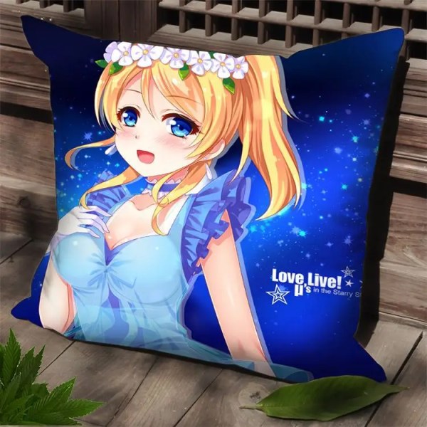 Nytt fyrkantigt case Japanese Love Live Anime Dakimakura SPC5 40 cm x 40 cm Natural Velvet