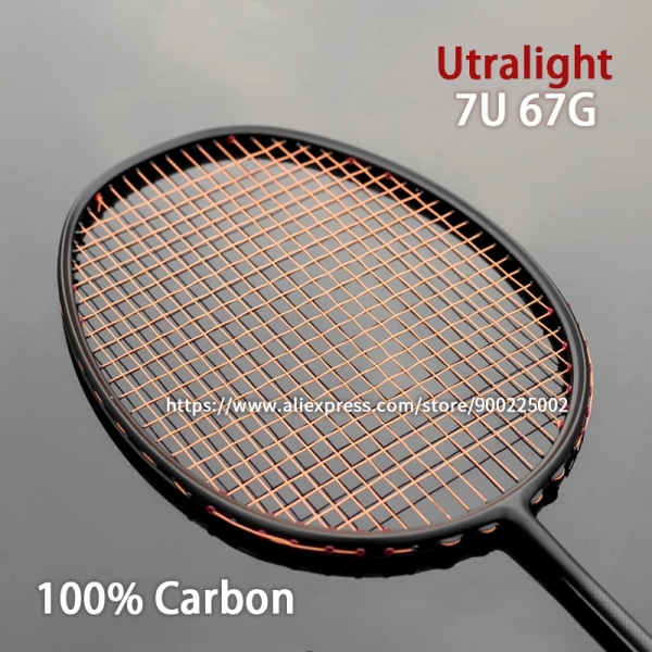 Ultralätt Strung 7U 67g Professionell Carbon Badminton Racket Bag String Lättviktsracket 22-30 lbs Z Speed ​​Force Purple line